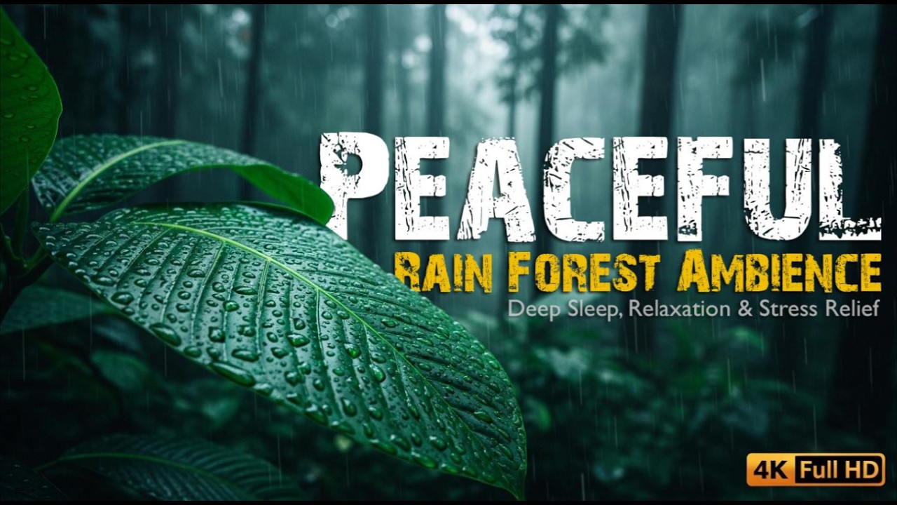 Rain Forest Ambience 🌧️ Deep Sleep, Relaxation & Stress Relief