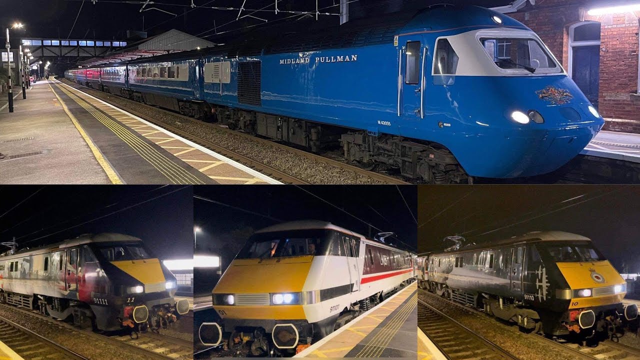 The Midland Pullman,Class 91’s & Other Trains at Grantham Station (Lincolnshire) Saturday 11.11.2023