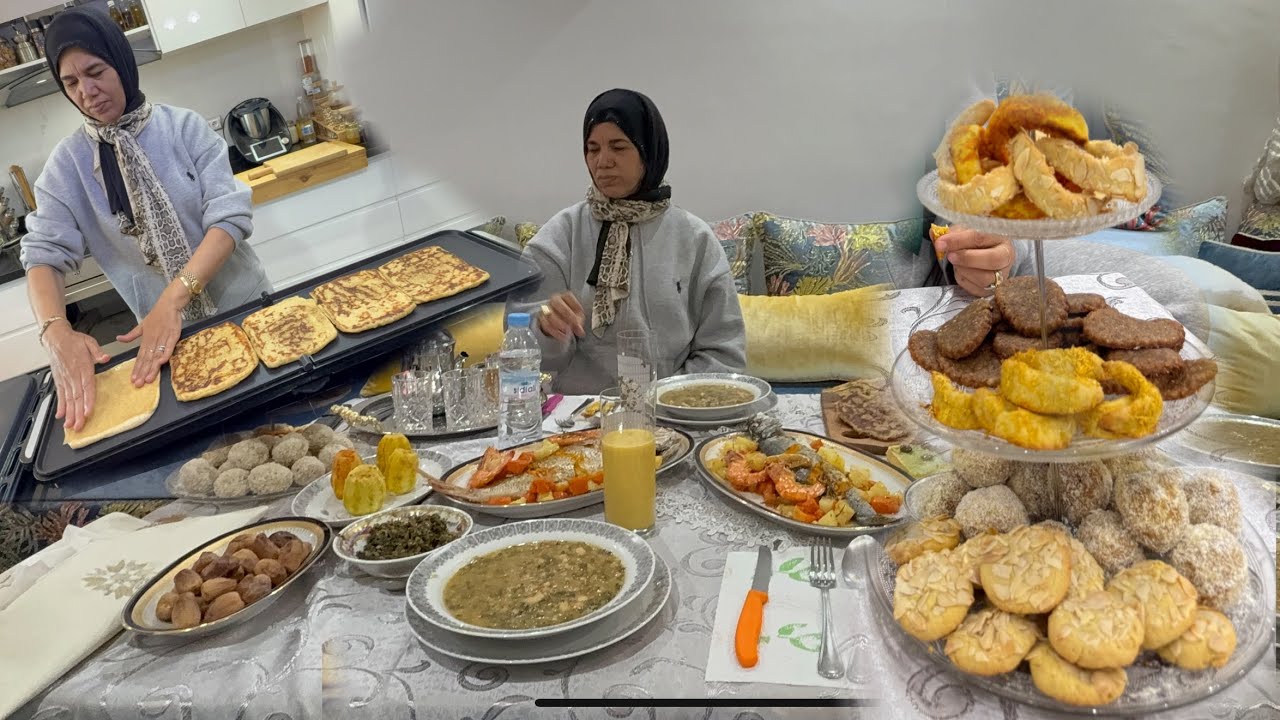 المسمن معمر بالتمر والجبن#شوربة القطنيات والخضر#لاطة السمك في الفرن وصفة إيطالية #كوفغ معمر بلافوكا#