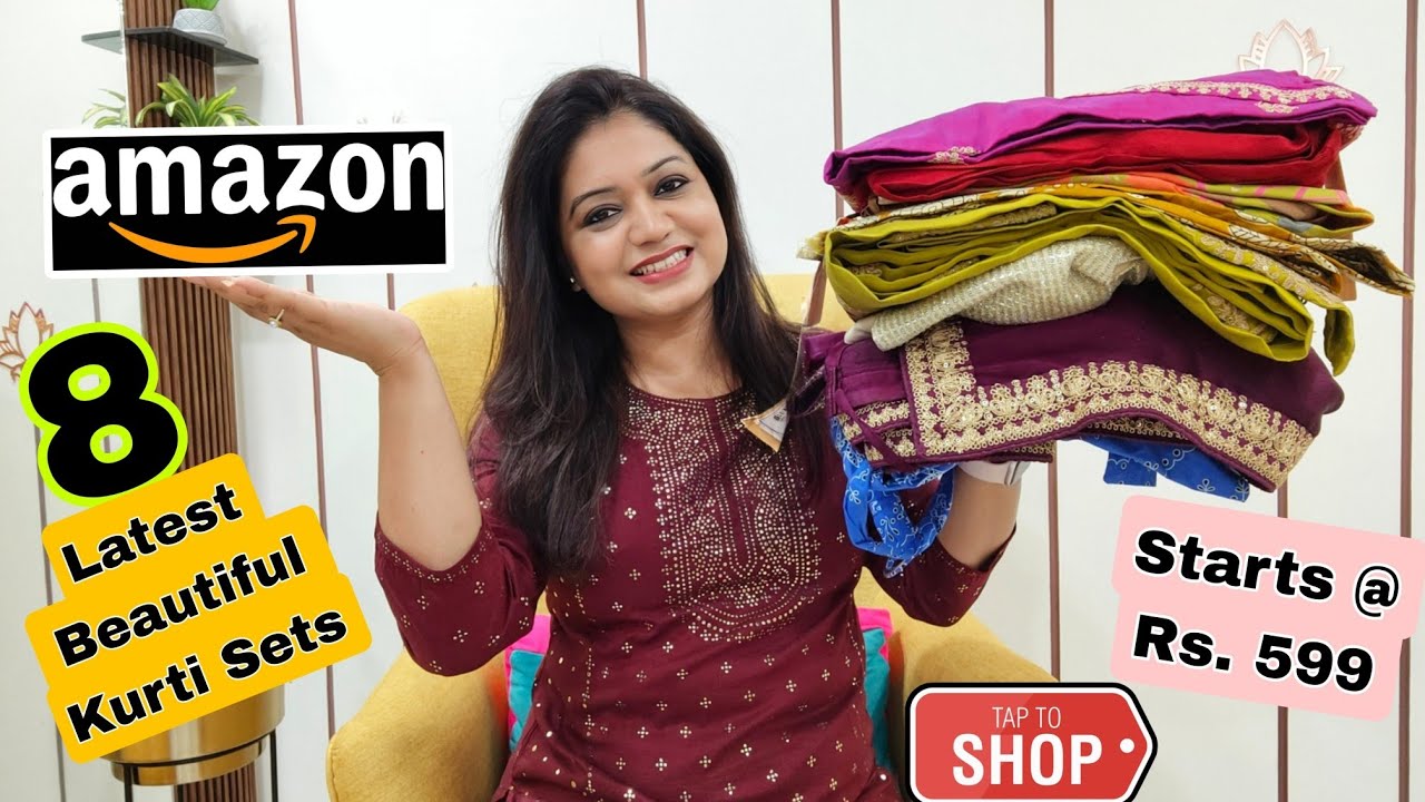 😃 Amazon Huge 8 Partywear Kurta Sets, Kurtis & Summer Kurti Haul Starts @ Rs. 599|❤️ Amazon Haul