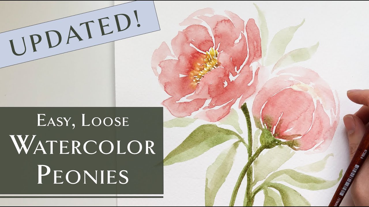 Loose Watercolor Peony Tutorial
