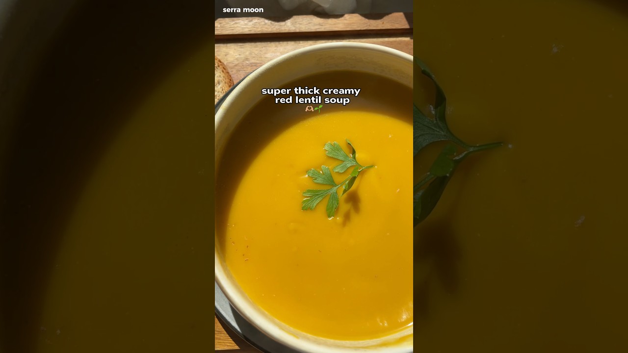 Turkish lentil soup, but make it thick and creamy!