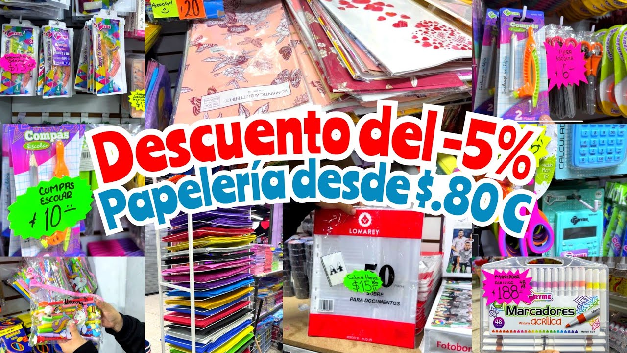 DESCUENTO DEL -5% en TODA LA TIENDA 🤑 Papeleria XINASO la m&aacute;s BARATA del Centro CDMX