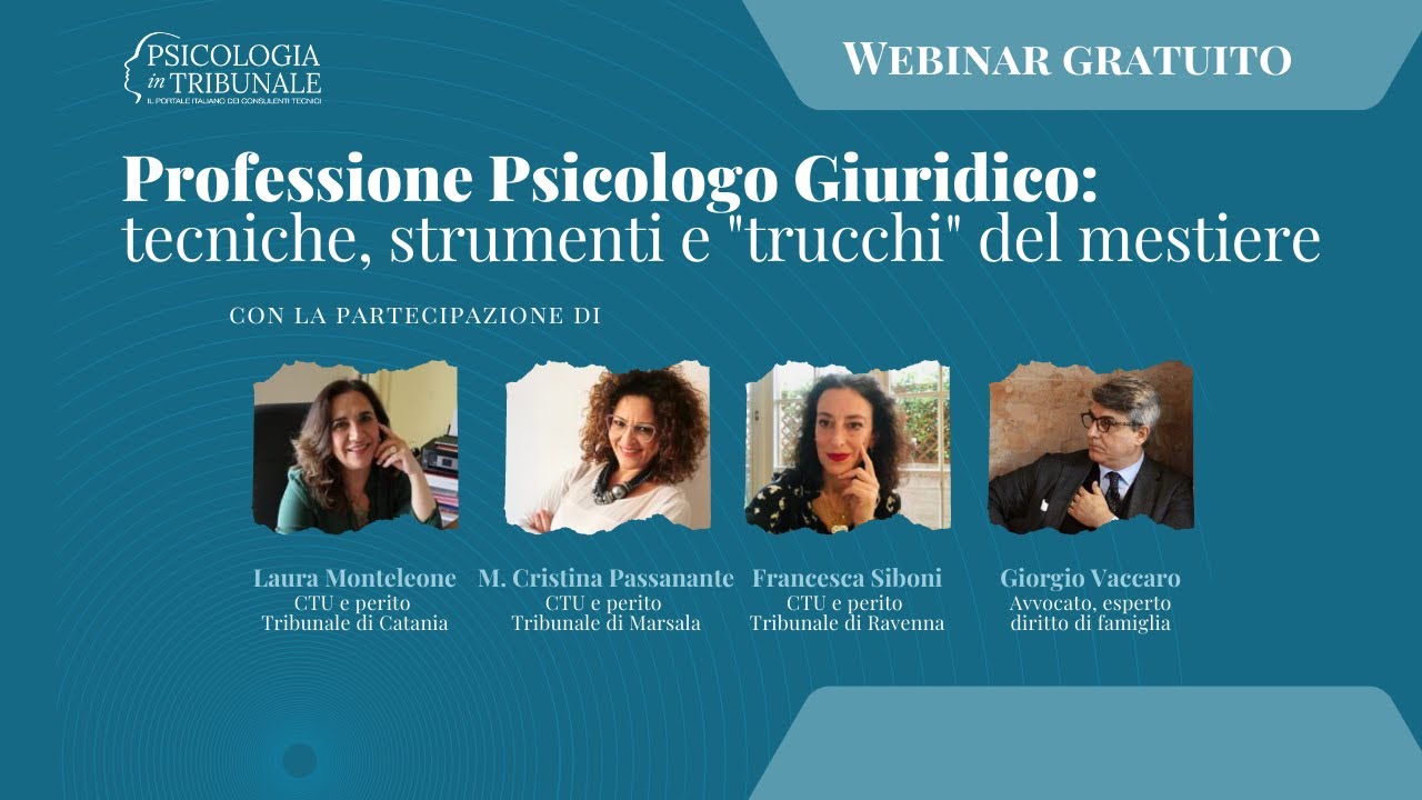 Webinar - Professione Psicologo Giuridico