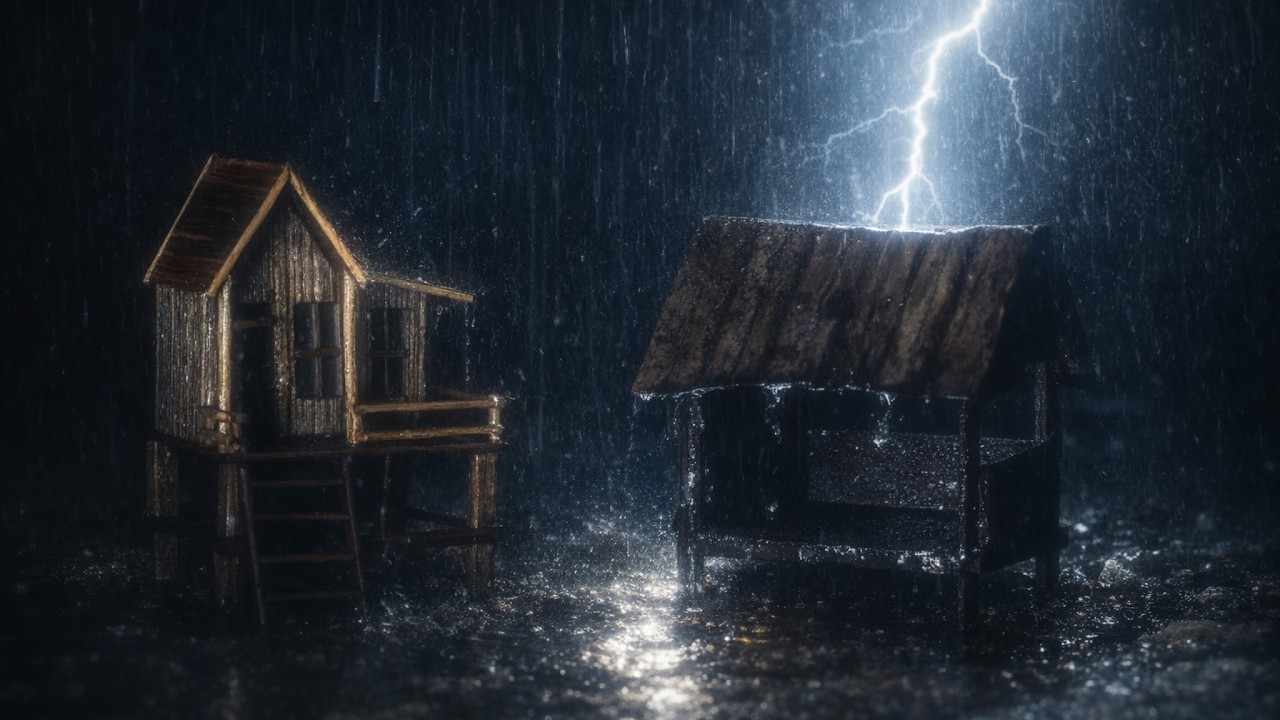 Anti Insomnia Rain Sounds 🌧️ Moderate Night Rain with Soft Thunder for Deep Sleep