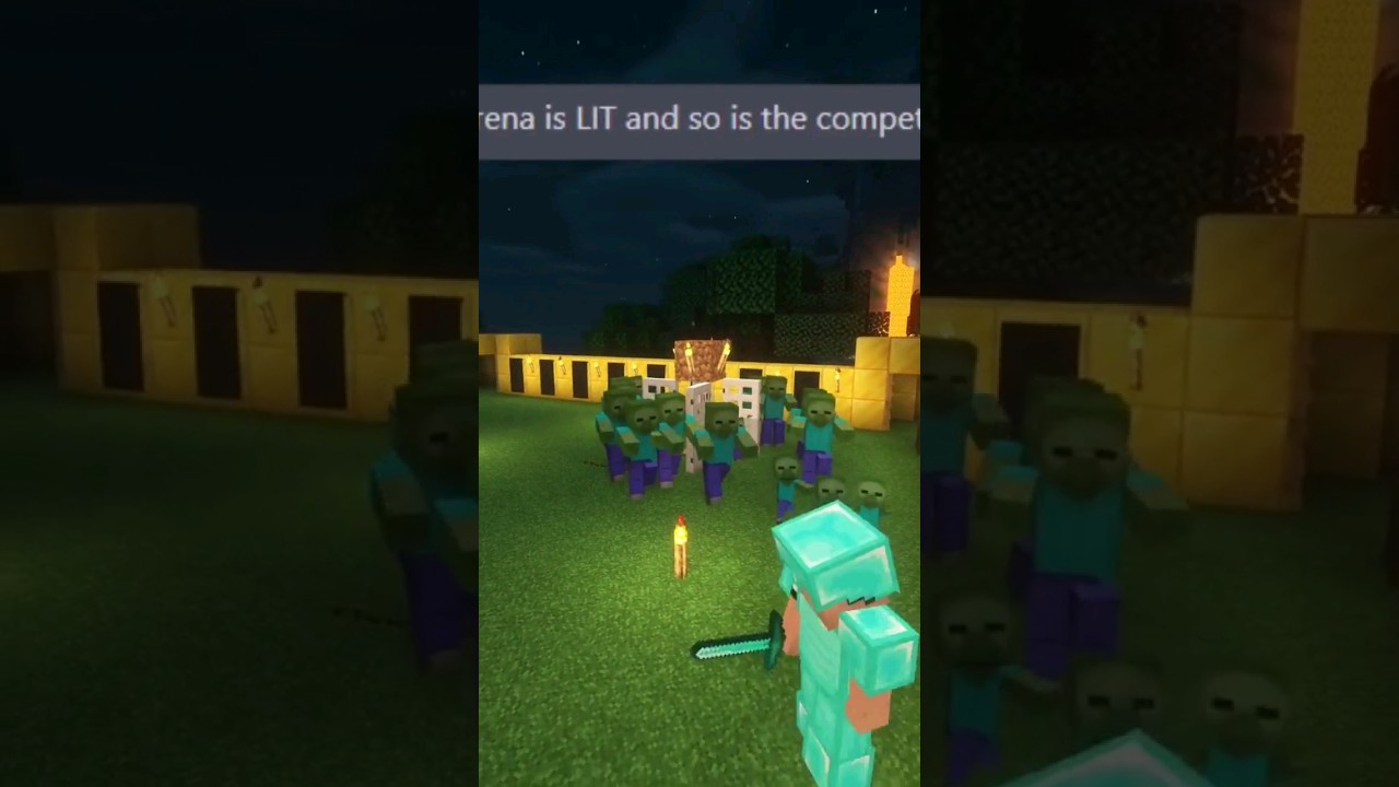 ⚔️ Mob Arena Battle in Minecraft #shorts