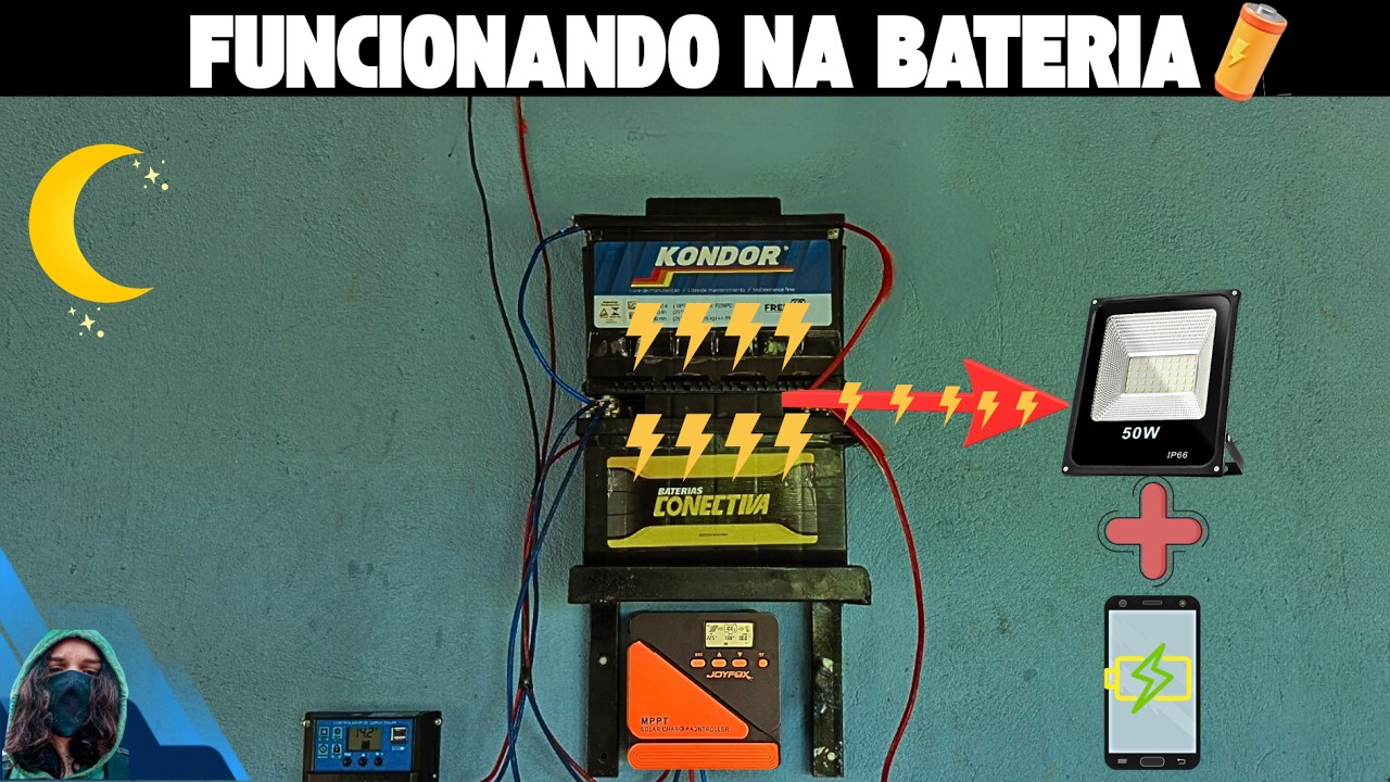 Testei Meu Sistema Solar na Bateria: Olha o Que Consegui Ligar! ⚡