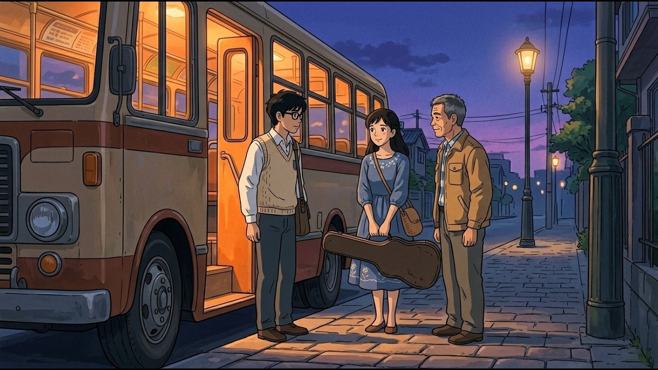 The Night Three Strangers Shared the Same Bus || Ghibli-style video
