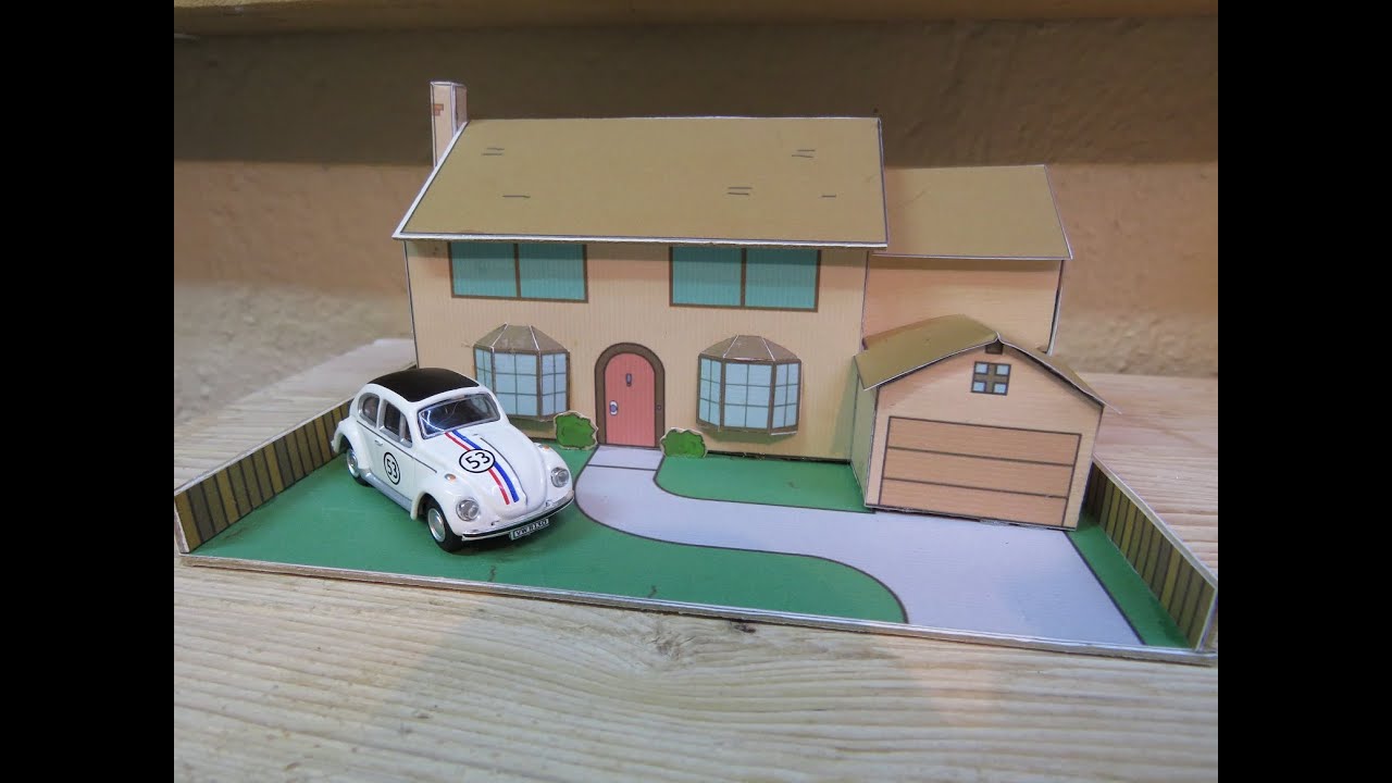 La Casa de Los Simpsons + Tutorial  Papercraft Gratis