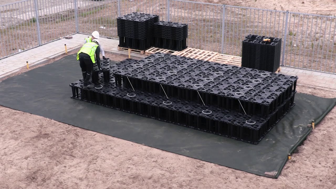 Montaż skrzynek retencyjno-rozsączających AquaCell