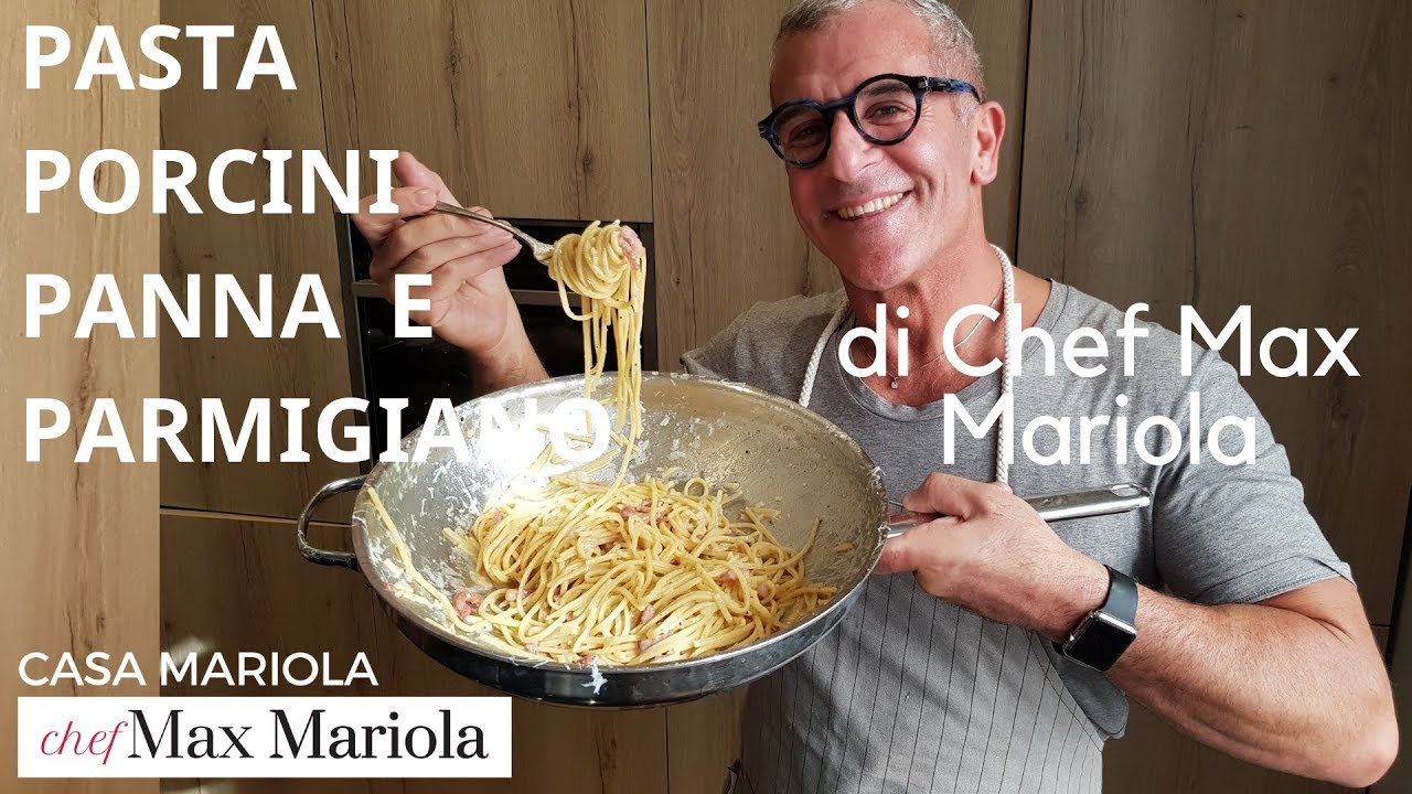 PASTA CON FUNGHI PORCINI PANNA E PARMIGIANO - Ricetta di Chef Max Mariola