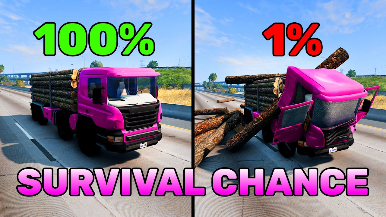 BeamNG.drive Realistic Crashes #64 | Epic Survival Chance Test