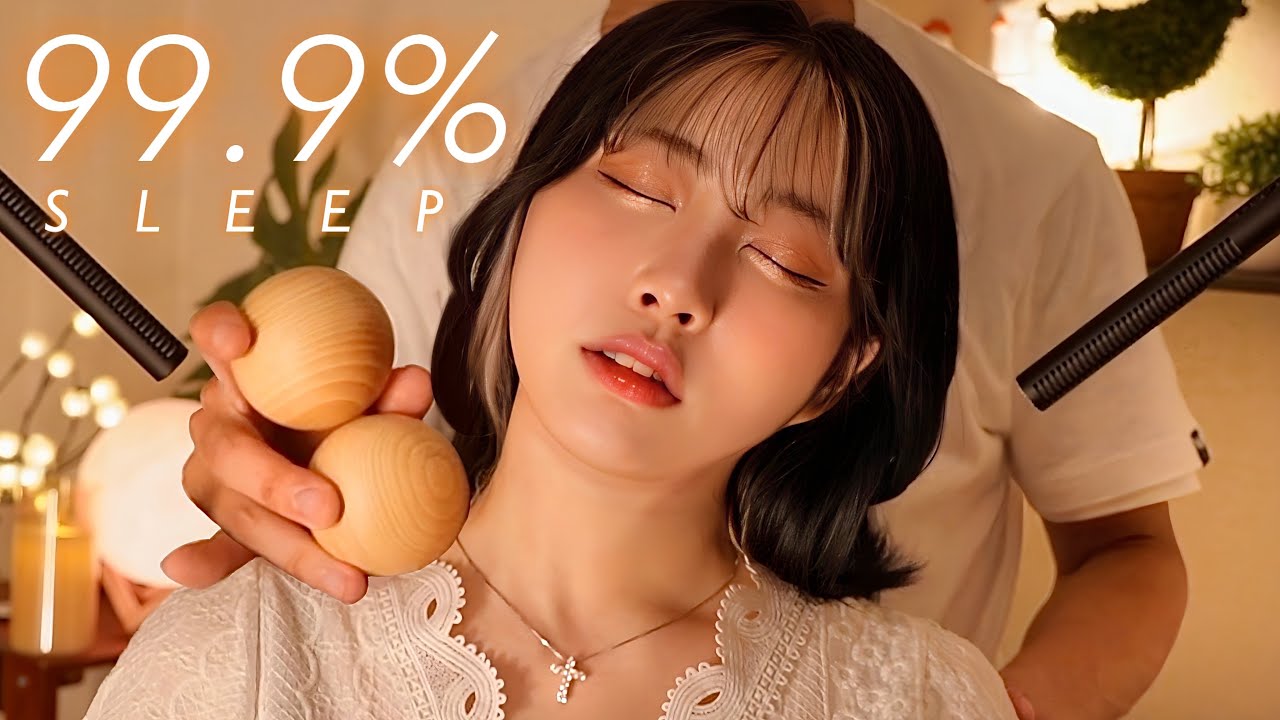 [субтитр]ASMR｜99.99% из вас глубоко уснут😴Массаж плеч, шеи, кожи головы