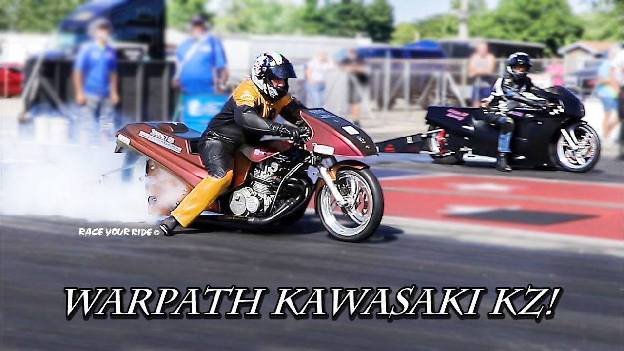 VINTAGE PRO MOD KAWASAKI KZ VS VINTAGE PRO STOCK SUZUKI GS MATCH RACE! TRIBUTE TO GRANDMA! BYRON!
