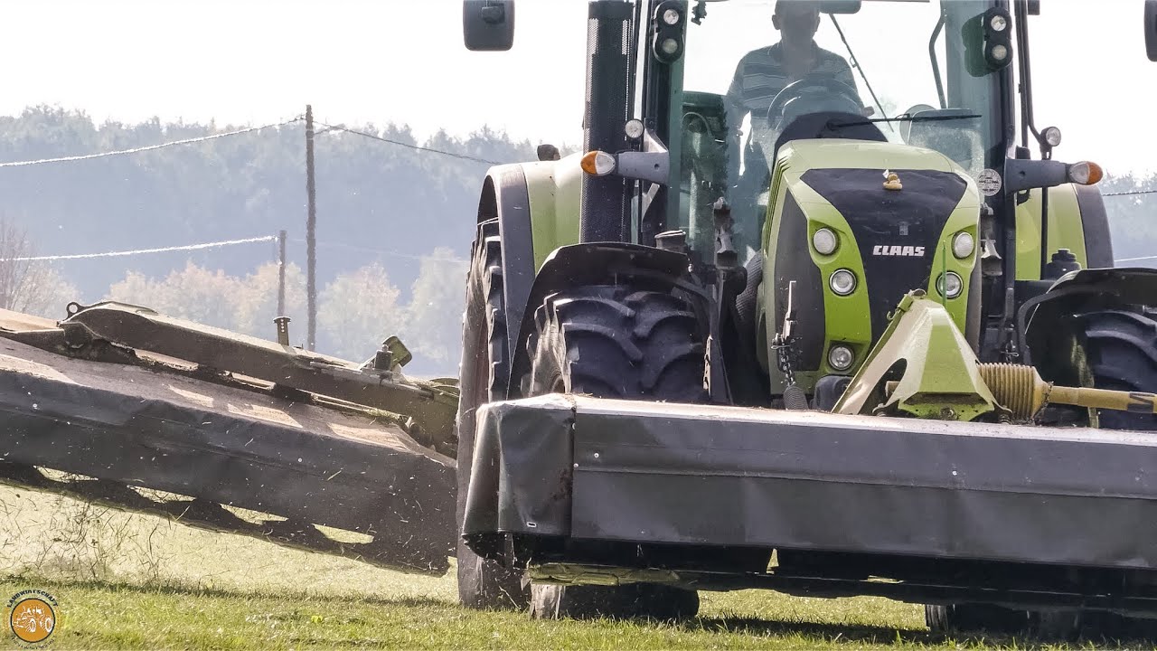 Gras mähen 🥰I Claas Arion 650 - Claas 3900 - 3100 Disco  Ackergras mähen Claas Traktoren Gras Ernte