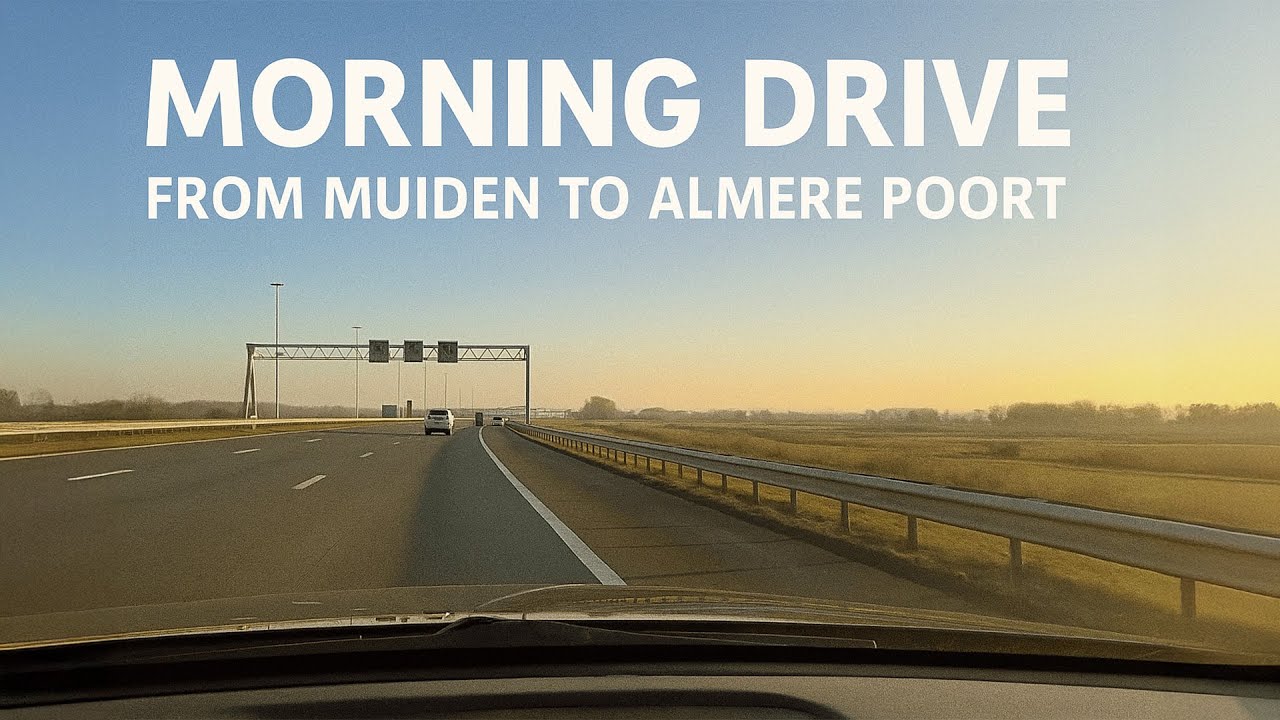 Morning Drive from Muiden to Almere Poort – Real-Time A6 Livestream Experience