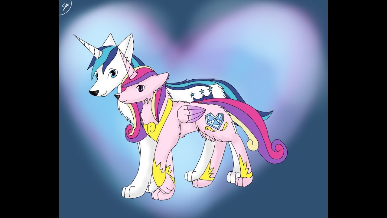 MLP-(Wolf version) Shining Armor and Princess Cadence