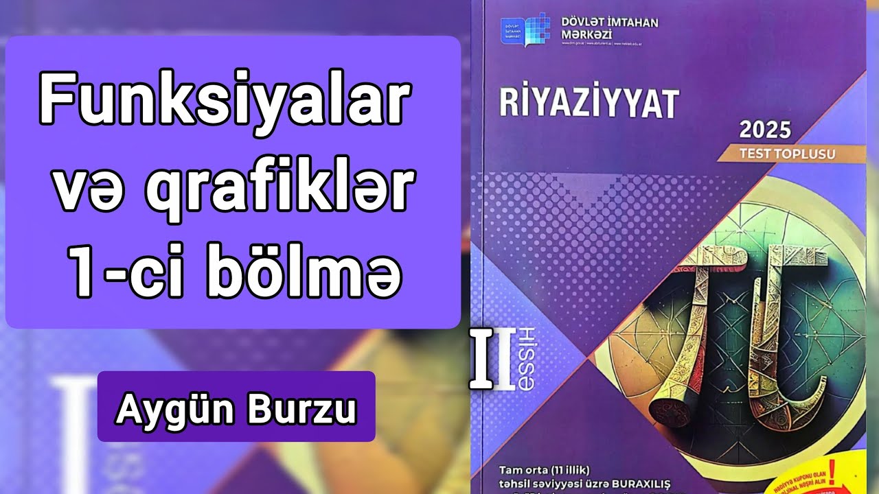 y=kx+b, y=k/x funksiyaları, onların qrafikləri və qrafiklərin çevrilmələri(25-35). Test toplusu 2025