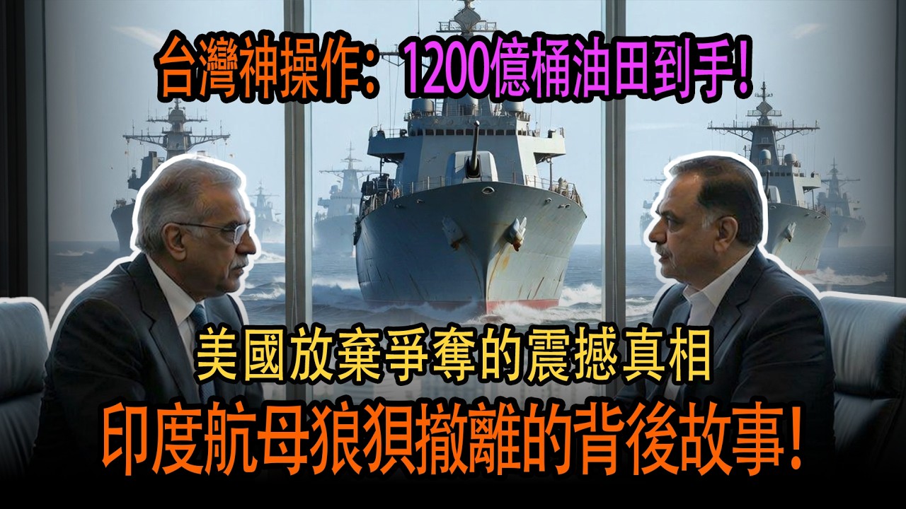 【来自海外的感人故事】 1200億桶油田「已被台灣全拿！」—讓美國放棄油田的震驚理由，連印度航母都不得不撤退。