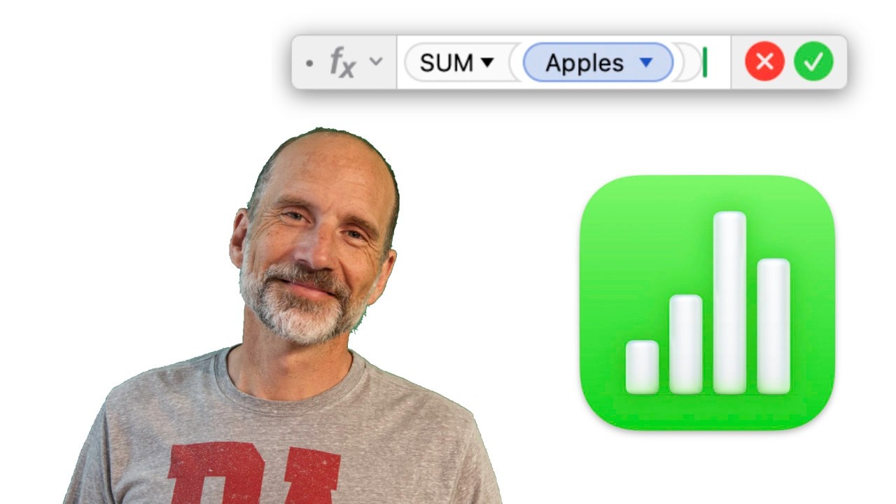 Суммирование столбцов чисел в электронных таблицах Apple Numbers