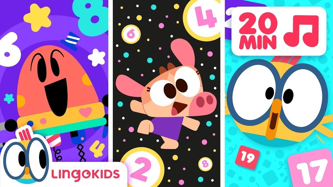 Counting down from 20 Song 🔢 + More Math Songs for kids ✨| Lingokids