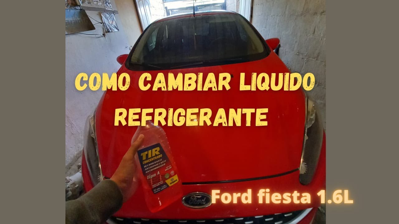 como cambiar liquido refrigerante a un ford fiesta 1.6 - cambiando liquido refrigerante tutorial -