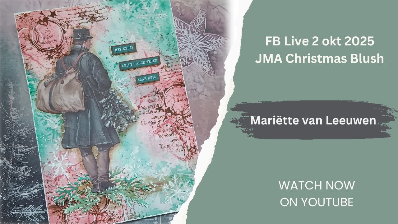 FBLive JMA Christmas Blush art journal pagina 2 oktober 2025