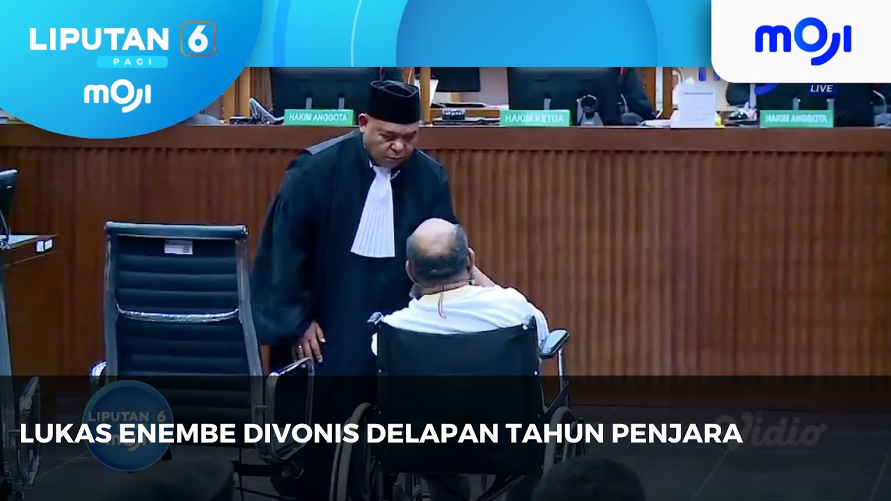 Mantan Gubernur Papua Lukas Enembe Divonis 8 Tahun Penjara - Liputan 6 Pagi | Moji