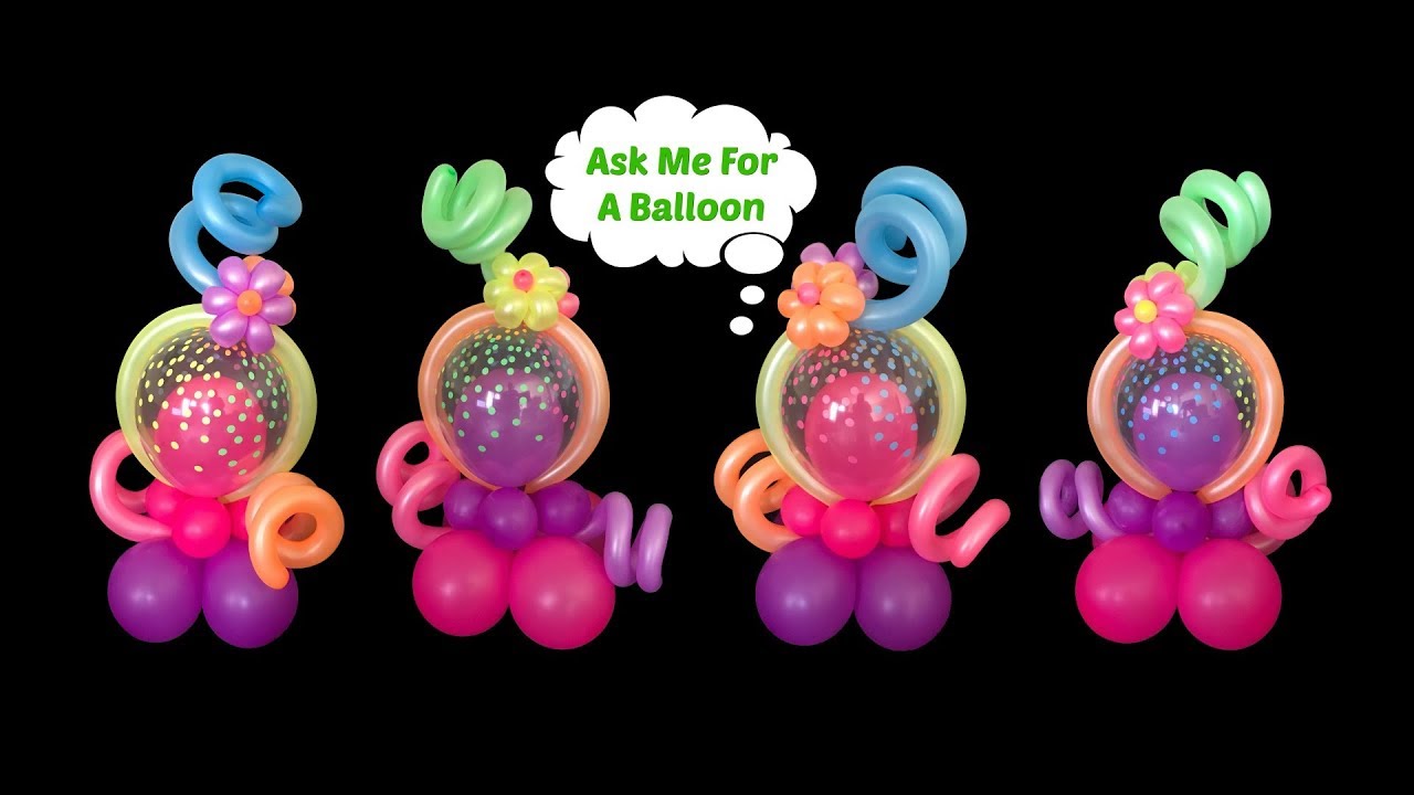 Confetti Curl Balloon Decorations For Table