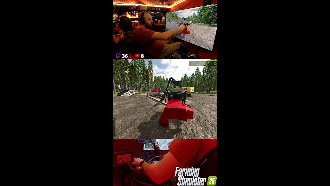 Vertical LIVE 🌲 FS25 Forestry: Twin Joysticks + Wheel Land Clearing!