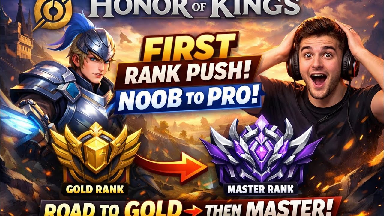 My First Honor of Kings Gameplay | Rank Push Begins | Road to Gold → Master