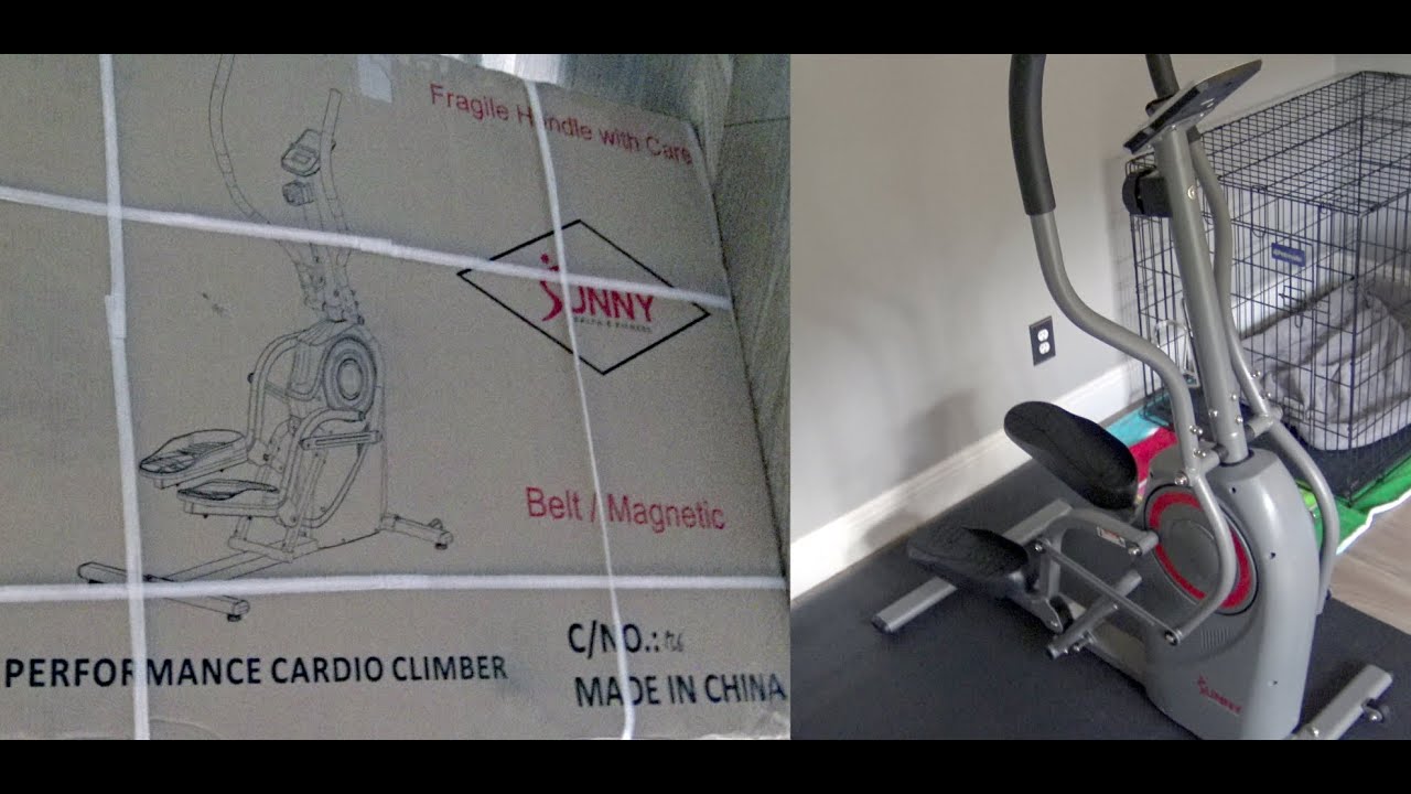 Sunny Health & Fitness Cardio Climber Elliptical Assembly Guide DIY help instructions