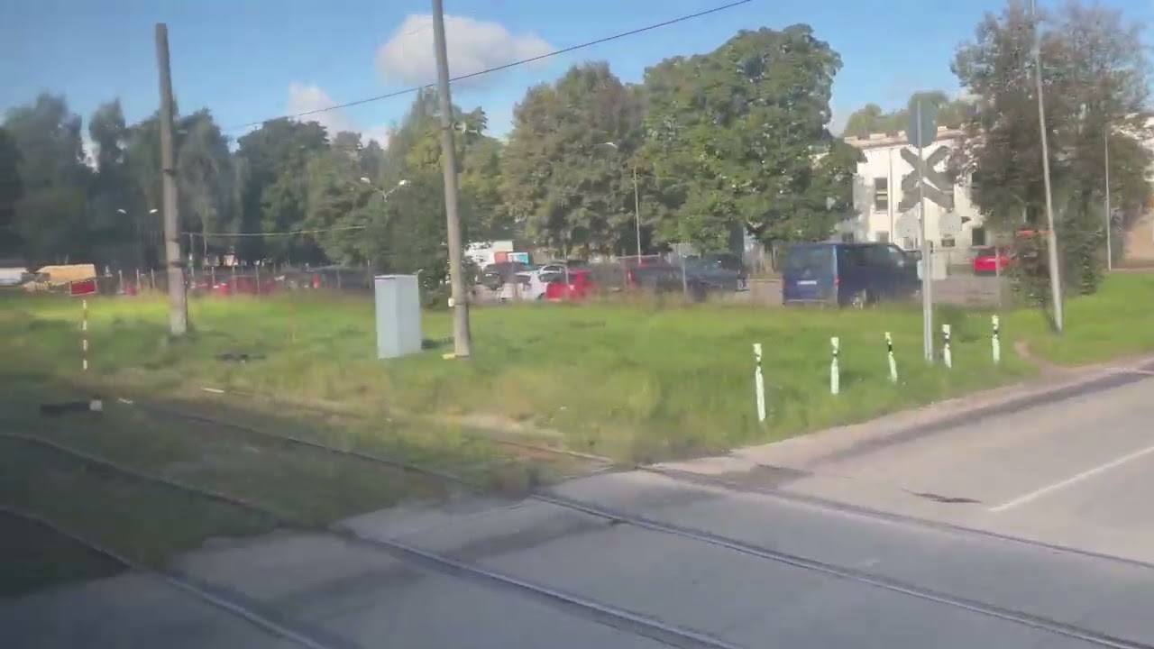 Arriving at Jugla (Latvia) by rail on the way to Riga.