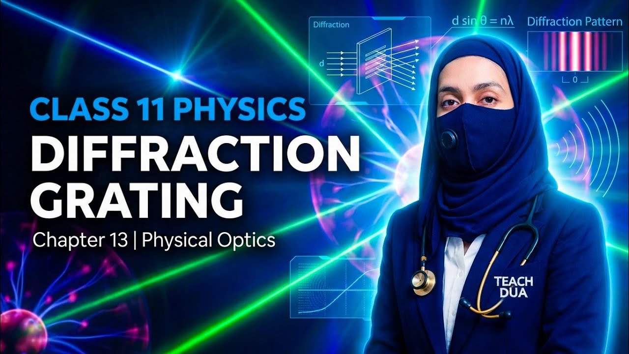 Diffraction Grating Explained | Class 11 Physics Chapter 13 Physical Optics | Easy Concept