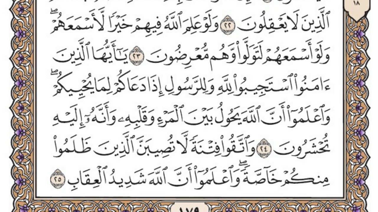 سورة الأنفال مكتوبة  / محمد أيوب