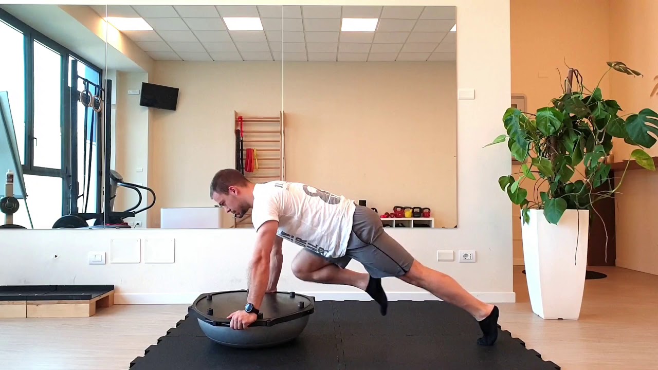 Allenamento con la bosu ball
