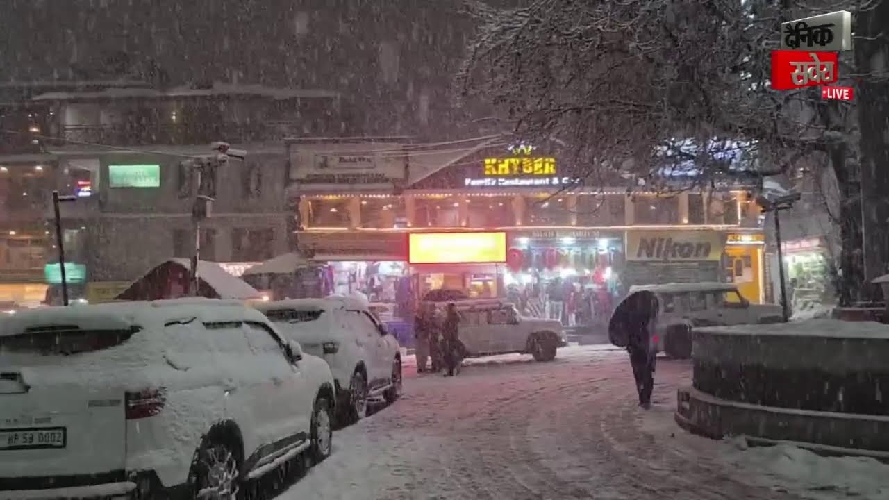 मनाली में Snowfall शुरू...देखें बर्फबारी की Live तस्वीरें...