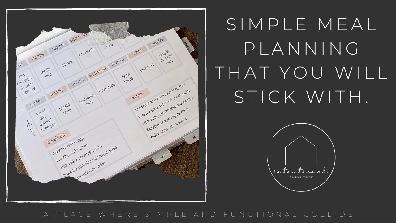 Simple Meal Planning That You Will Stick With