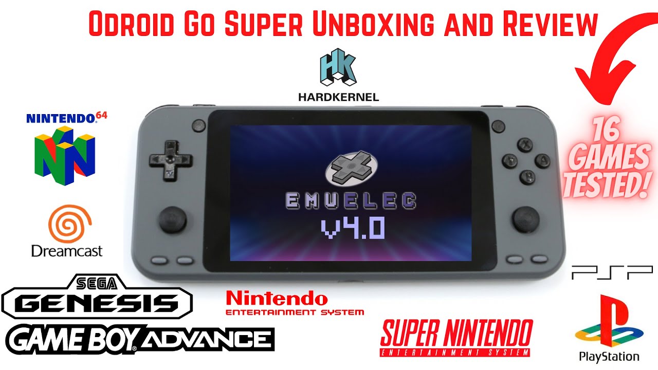Odroid Go Super Unboxing, Review, and Emulation Tests