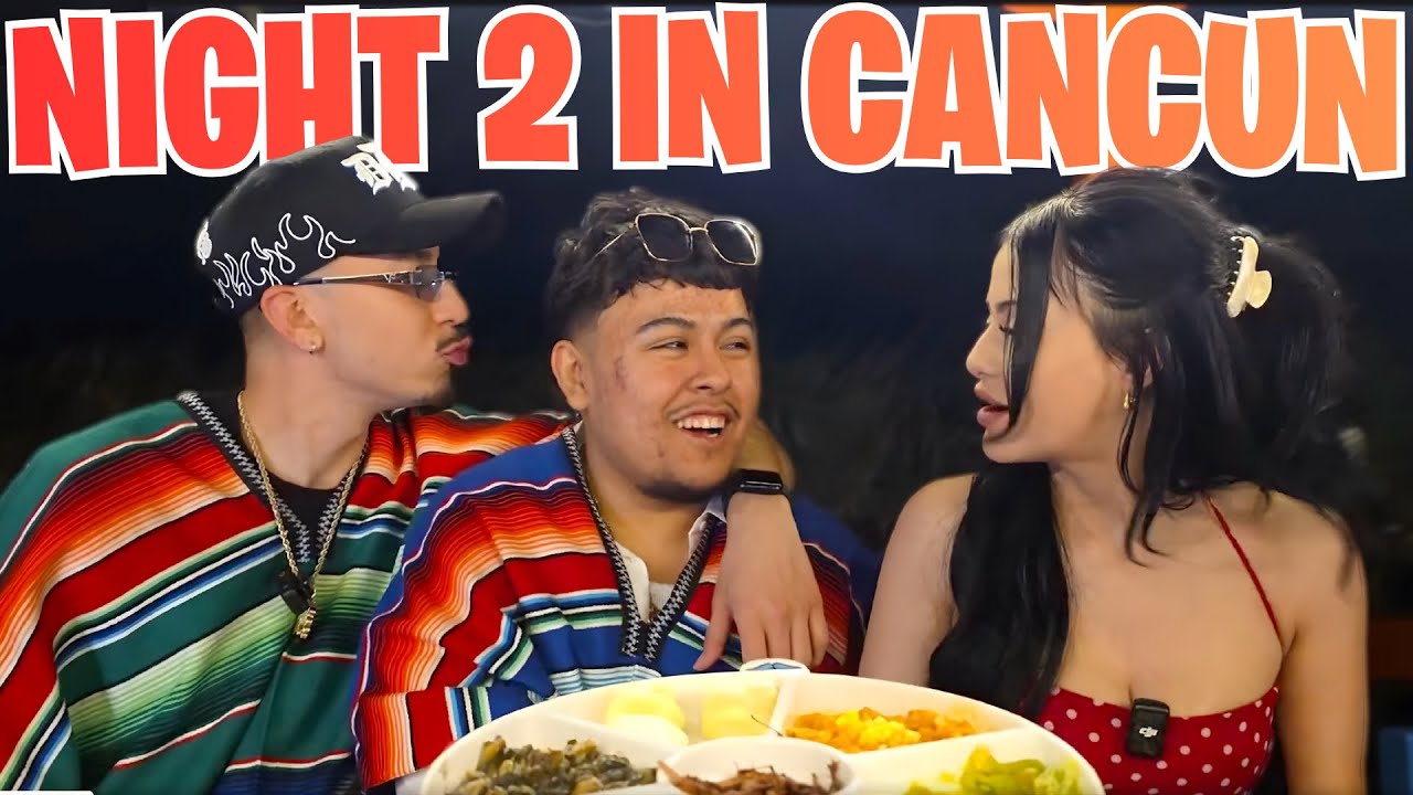 NIGHT 2 IN CANCUN 🇲🇽 FT. WENDY ORTIZ, SANTEA AND MORE! | EATING ON A BOAT 🛶 