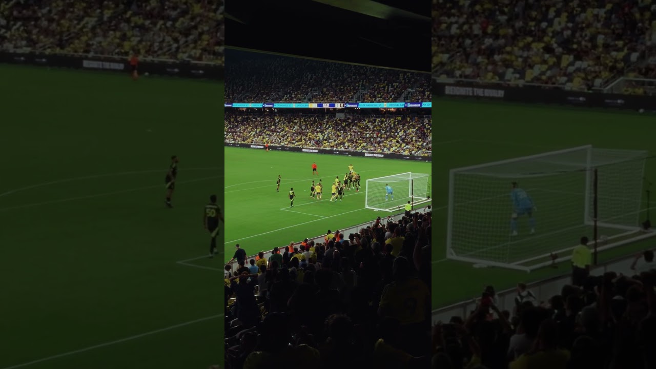 Corner angle from the clutch corner kick 🙌 #MLS #Nashville #soccer #goal #cornerkick