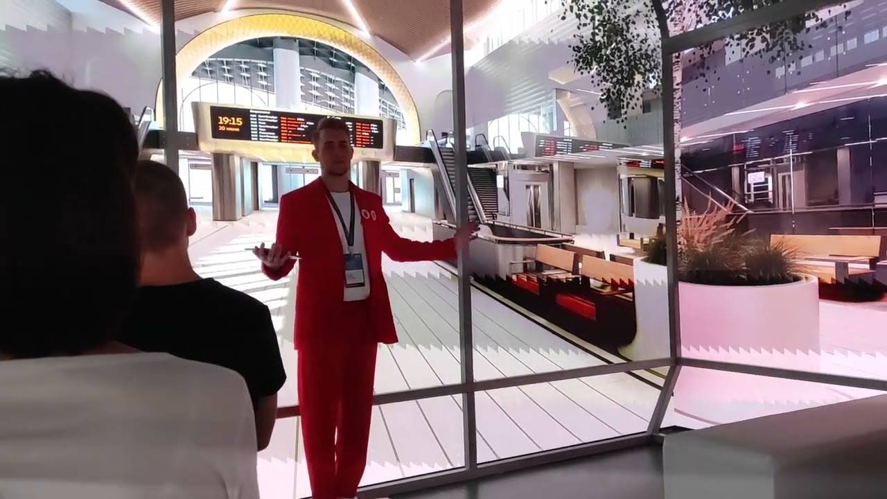 Маршрут ВСМ Москва - Санкт-Петербург на выставке станции Манеж 2024