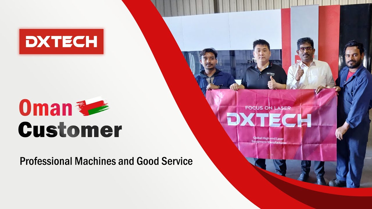 Oman Customer Review DXTECH 1530SL Carbon Steel Metal Fiber Laser Cutting Machine