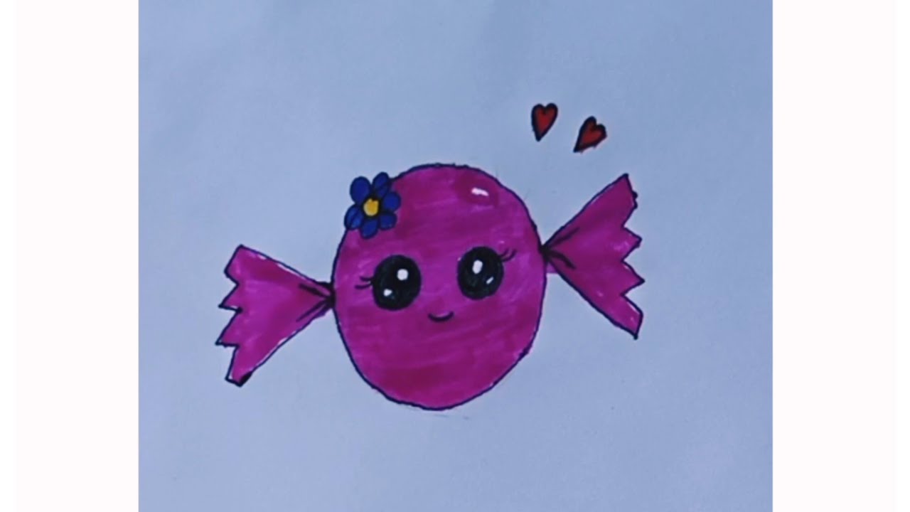 How to draw a cute candy #step by step #drawing #art #S. B. Art