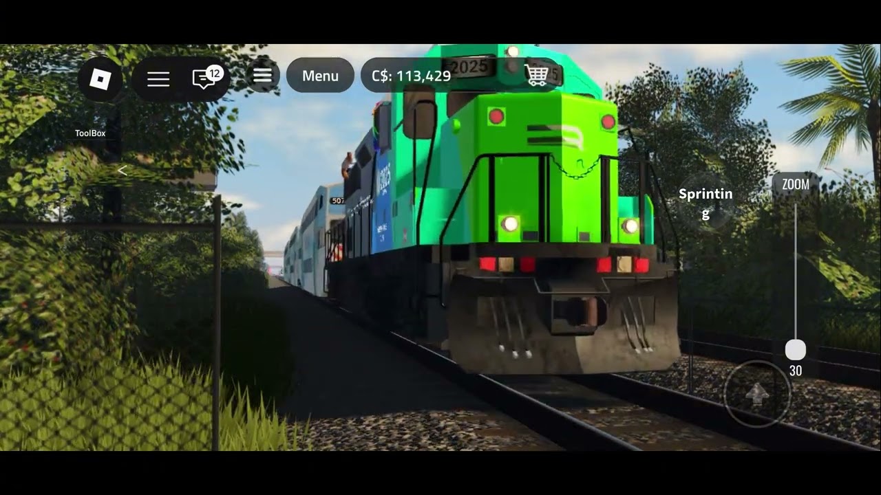 Railfanning rail sim universe in Roblox!!! With a rare tri-link engine!
