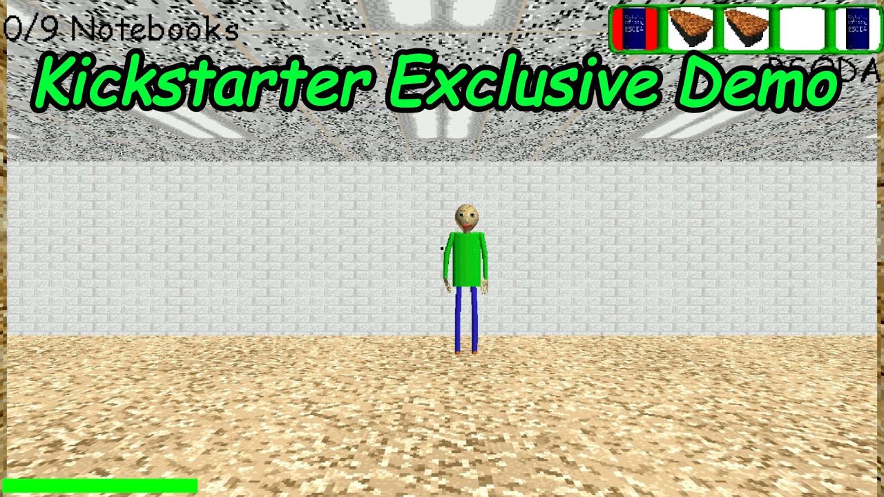 Baldi's Basics Kickstarter Exclusive Demo Version Gameplay