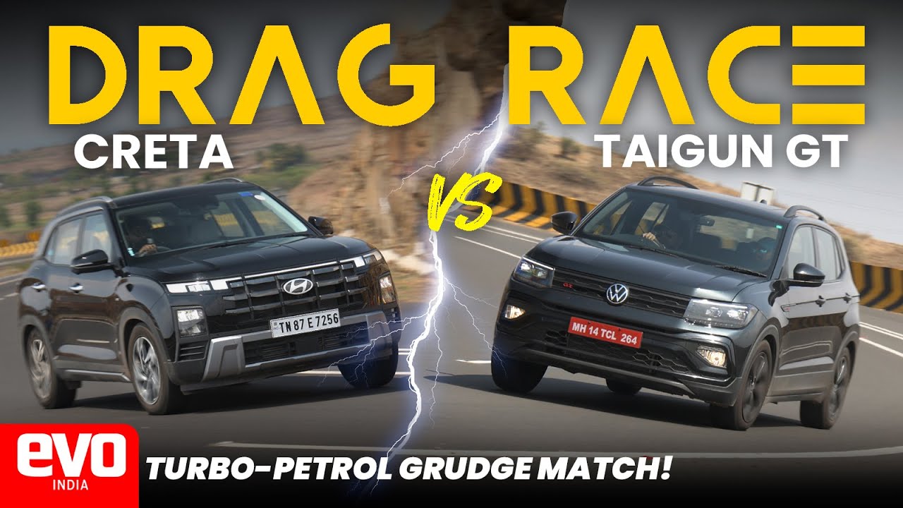 Hyundai Creta 1.5 Turbo kontra Volkswagen Taigun GT | Kt&oacute;ry jest szybszy | Wyścig na ćwierć mili ...