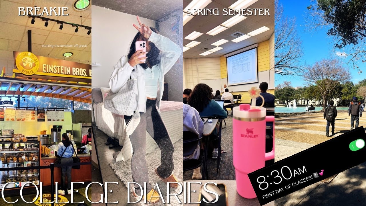 COLLEGE DIARIES💻💕 waking up at 8 AM, morning routine, class & more!
