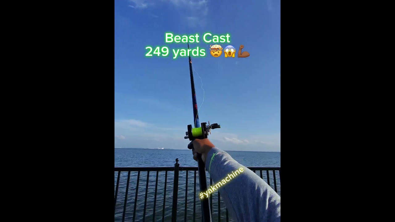 249 yards beast cast 💪🏾 using Omoto reel 6000 #shorts #longcasting #surfcasting #surffishing #fyp