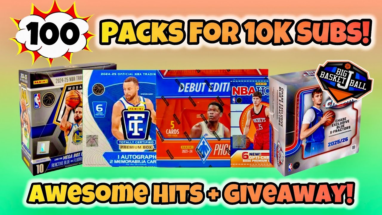 *100 PACKS!* 10K Subscriber GIVEAWAY! 🔥 BLACK GOLD RC Auto /5, Top Rookie RPA, Case Hits & More!